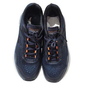 Skechers Go Run Arch Fit Sneakers Mens US 11 Navy Athletic Shoes With Orange Acc